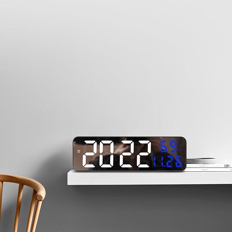 Valkyrie Nem ölçer Dereceli LED Duvar ve Masa Alarm Saati Lacivert