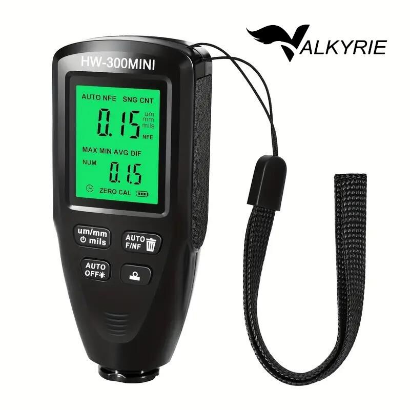 Valkyrie HW-300MINI Dijital Boya Kalınlığı Ölçüm Cihazı 0-2000µm Hassas Ölçer