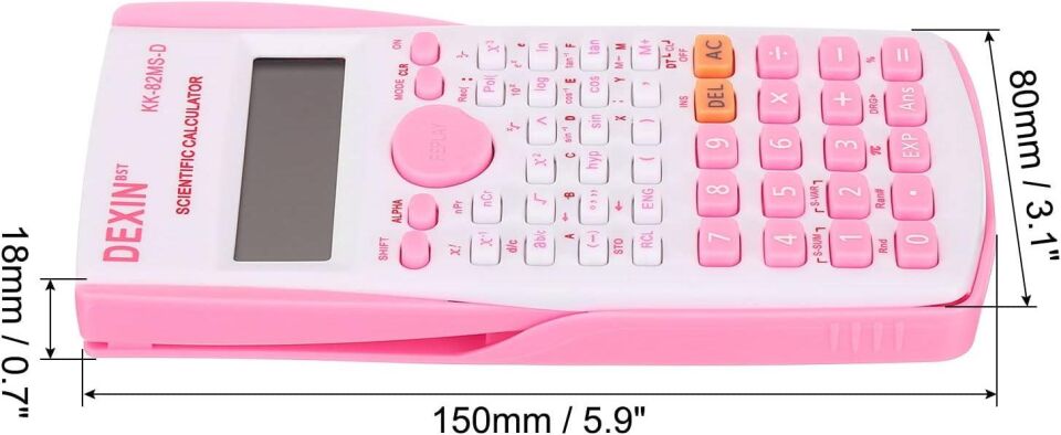 Valkyrie Dexin 240 Fonksiyonlu Çift Satır Bilimsel Hesap Makinesi Beyaz