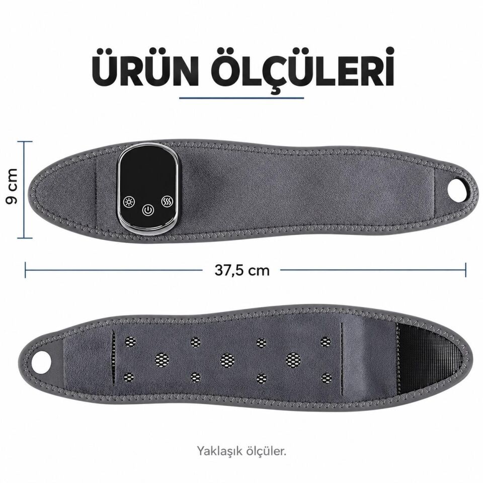 Valkyrie Isıtmalı Titreşimli El Bilek Masaj Aleti Şarjlı 5 Isı Ayarlı 3 Kademeli Masaj Destekli