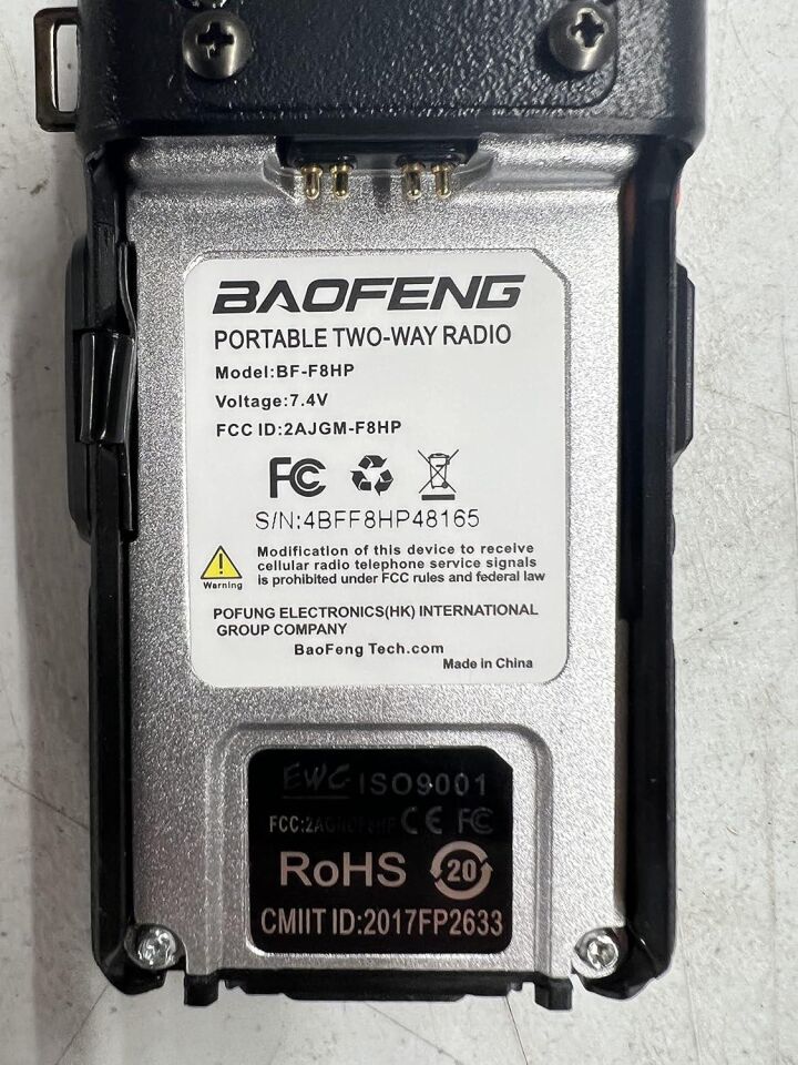 Valkyrie Baofeng BF-F8HP Dual Band 8 Watt Profesyonel El Telsizi - 3. Nesil UV-5R