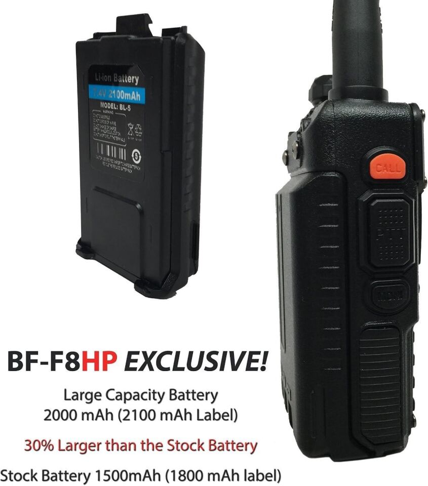 Valkyrie Baofeng BF-F8HP Dual Band 8 Watt Profesyonel El Telsizi - 3. Nesil UV-5R