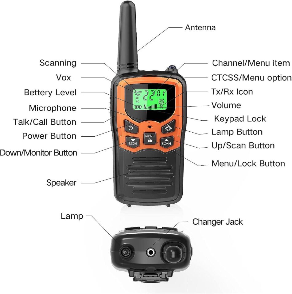 Valkyrie T5 2 Adet Şarjlı Bataryalı Telsiz Seti Walkie Talkie Vox El Telsizi 2li Paket