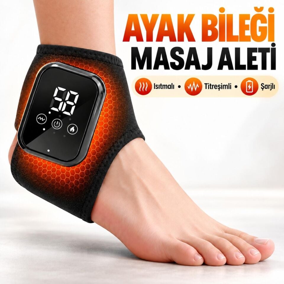 Valkyrie Isıtmalı Titreşimli Ayak Bileği Masaj Aleti Şarjlı 3 Isı 3 Titreşim Modlu Dijital