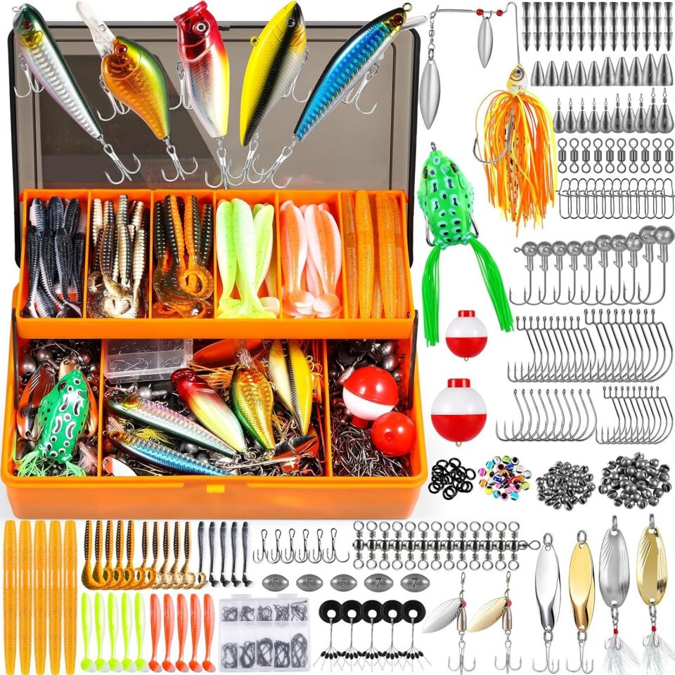 Valkyrie Profesyonel Balık Avı Seti – 404 Parça Yem, Kanca, Kurşun, Sahte Yem Taşıma Kutulu Full Set
