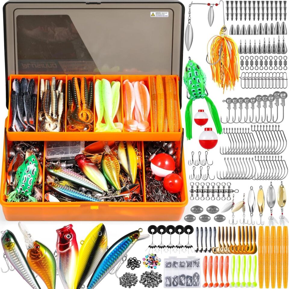Valkyrie Profesyonel Balık Avı Seti – 404 Parça Yem, Kanca, Kurşun, Sahte Yem Taşıma Kutulu Full Set