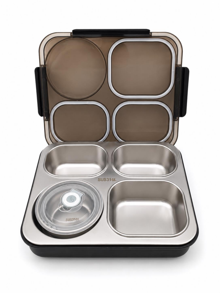 Valkyrie 1500 ML 4 Bölmeli Paslanmaz Çelik Yemek Termosu Beslenme Kabı | Sızdırmaz Lunch Box Termal Taşıma Çantası