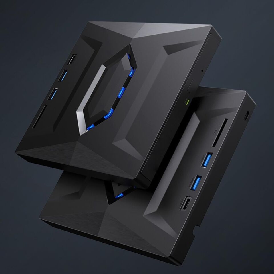 Valkyrie USB 3.0 Harici External CD DVD Okuyucu Yazıcı LED USB Hub TF SD Kart Okuyucu Çoğaltıcı