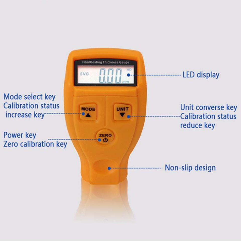 Valkyrie Dijital Kaplama Kalınlığı Ölçer – 0-2000 µm, FE/NFE Modu, LCD Ekran