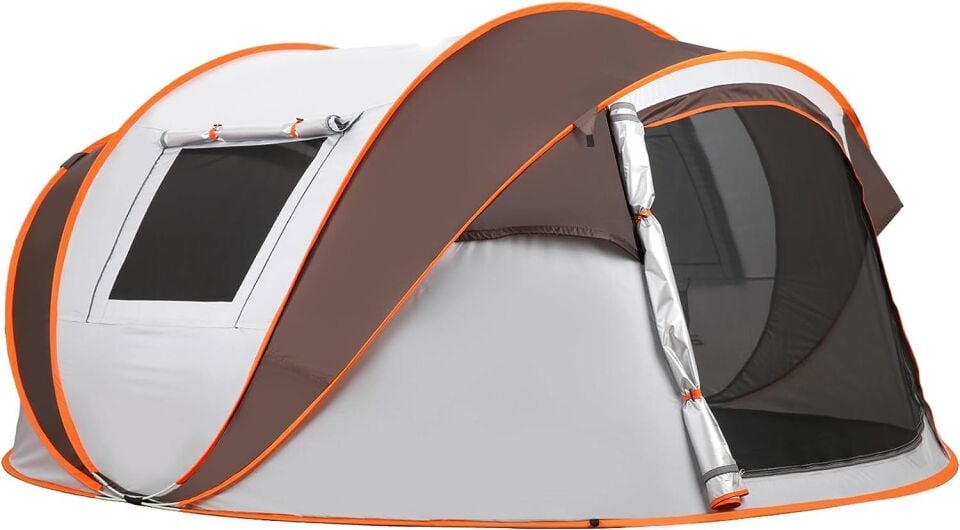 Valkyrie 5-8 Kişilik Hızlı Kurulum Otomatik Kamp Çadırı Sineklikli Su Geçirmez 280x210x120cm 4 Mevsim