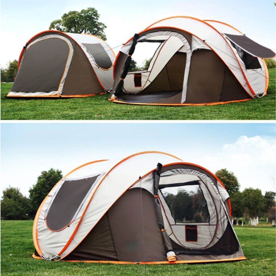 Valkyrie 5-8 Kişilik Hızlı Kurulum Otomatik Kamp Çadırı Sineklikli Su Geçirmez 280x210x120cm 4 Mevsim