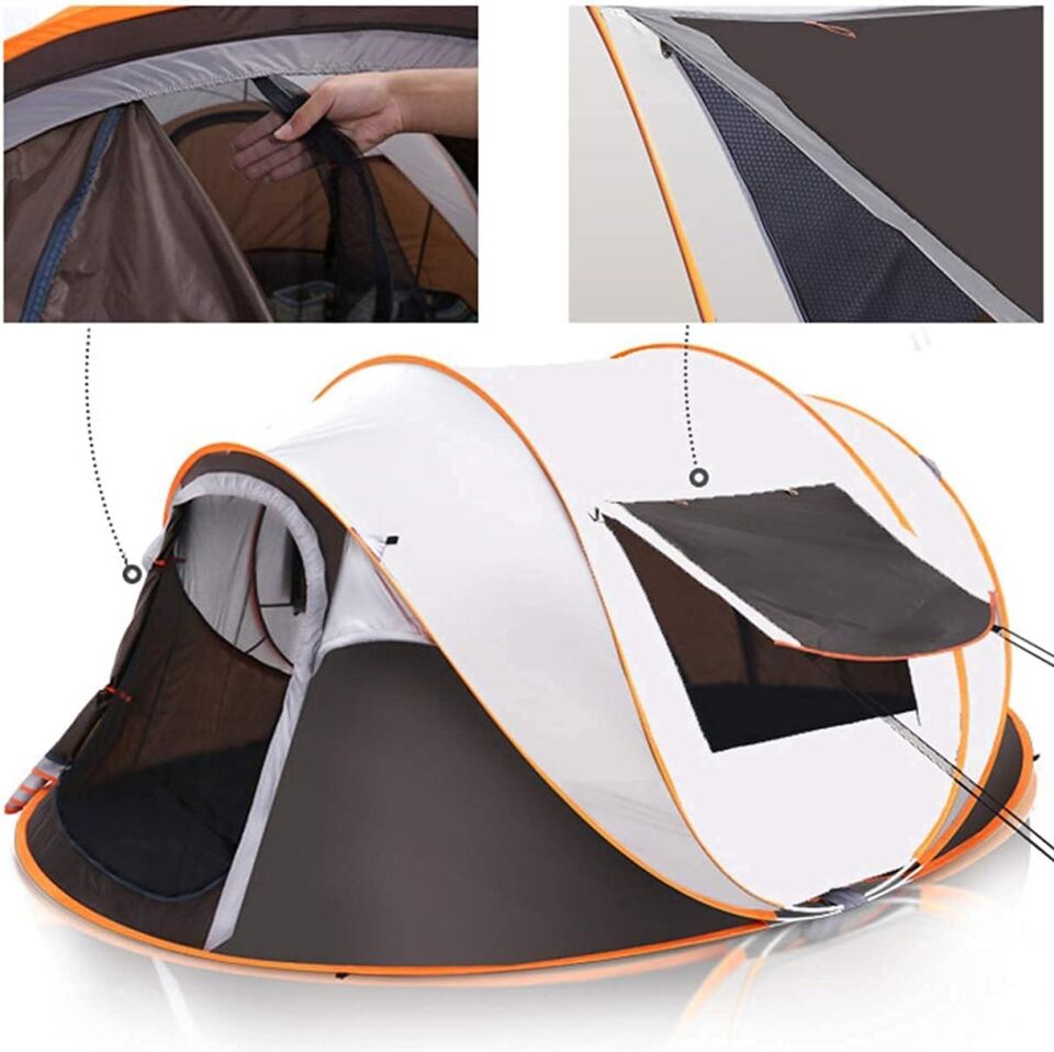 Valkyrie 5-8 Kişilik Hızlı Kurulum Otomatik Kamp Çadırı Sineklikli Su Geçirmez 280x210x120cm 4 Mevsim
