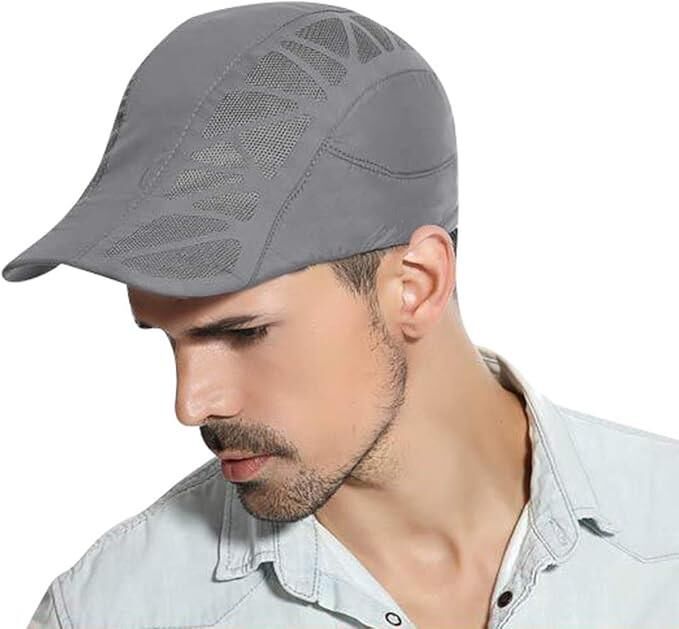 Valkyrie Unisex Yazlık Kasket Şapka Hava Alan Ayarlanabilir Terletmez Kadın Erkek Gri