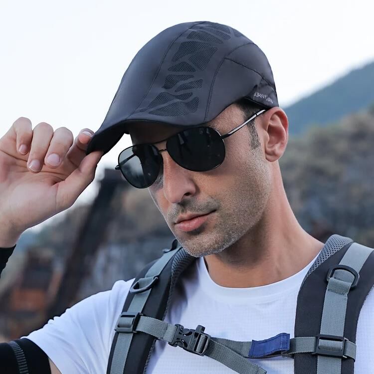 Valkyrie Unisex Yazlık Kasket Şapka Hava Alan Ayarlanabilir Terletmez Kadın Erkek Lacivert