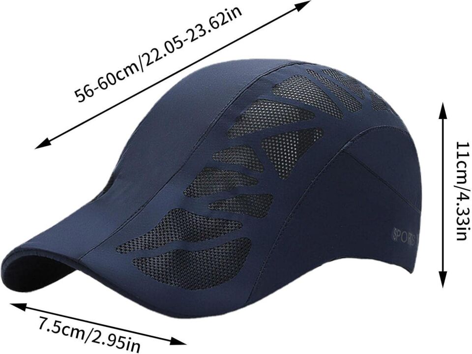 Valkyrie Unisex Yazlık Kasket Şapka Hava Alan Ayarlanabilir Terletmez Kadın Erkek Lacivert