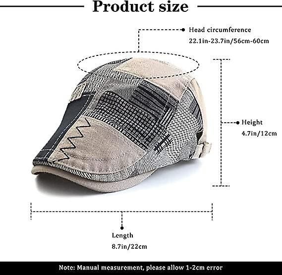 Valkyrie İtalyan Style Erkek Kasket Şapka Kanvas  Asimetrik Model Ayarlanabilir Terletmez Erkek Gri