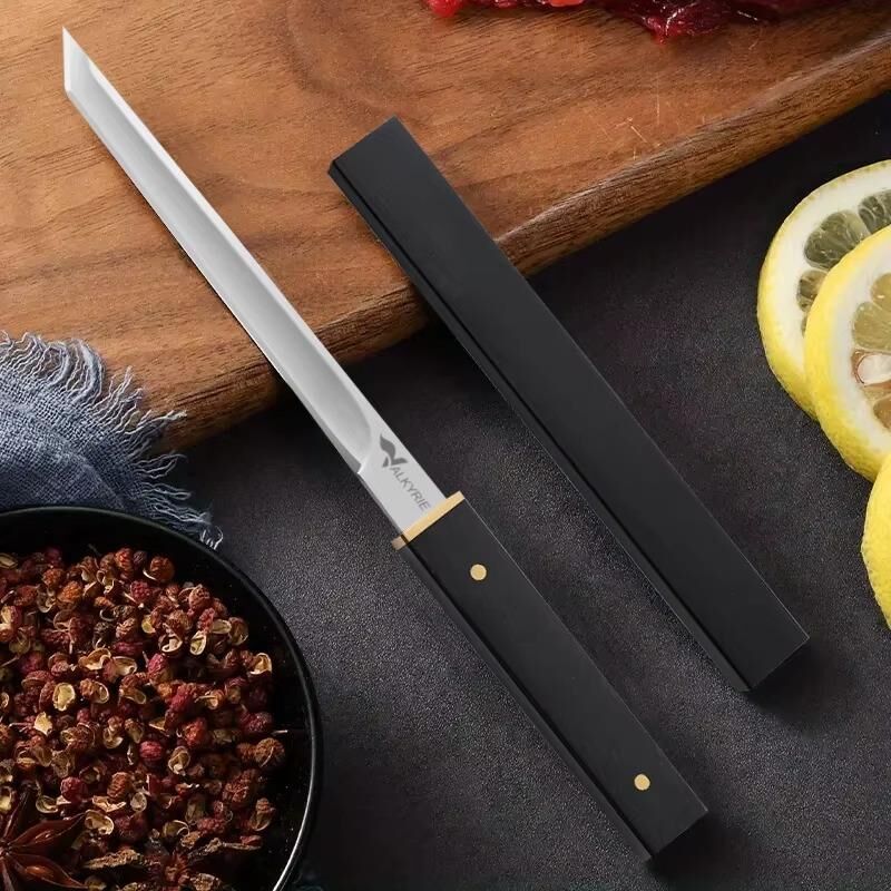 Valkyrie Japon Şef Bıçağı – Keskin Şerit Bıçak 20 cm Kılıflı | Ultra Hafif 43gr | Meyve Sebze Et Doğrama
