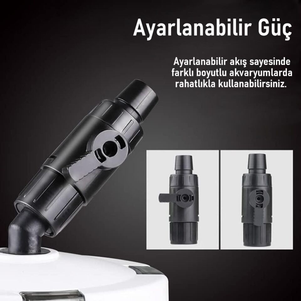 Valkyrie HW-603B Dış Filtre 400 Litre 6W Sessiz Çalışma Transparan Yüksek Kapasite