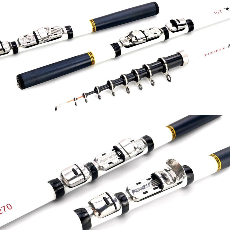 Valkyrie Kazıklı 3 Metre Karbon Fiber Balık Olta Kamış - 9 Boğum 9 Halka Teleskopik -