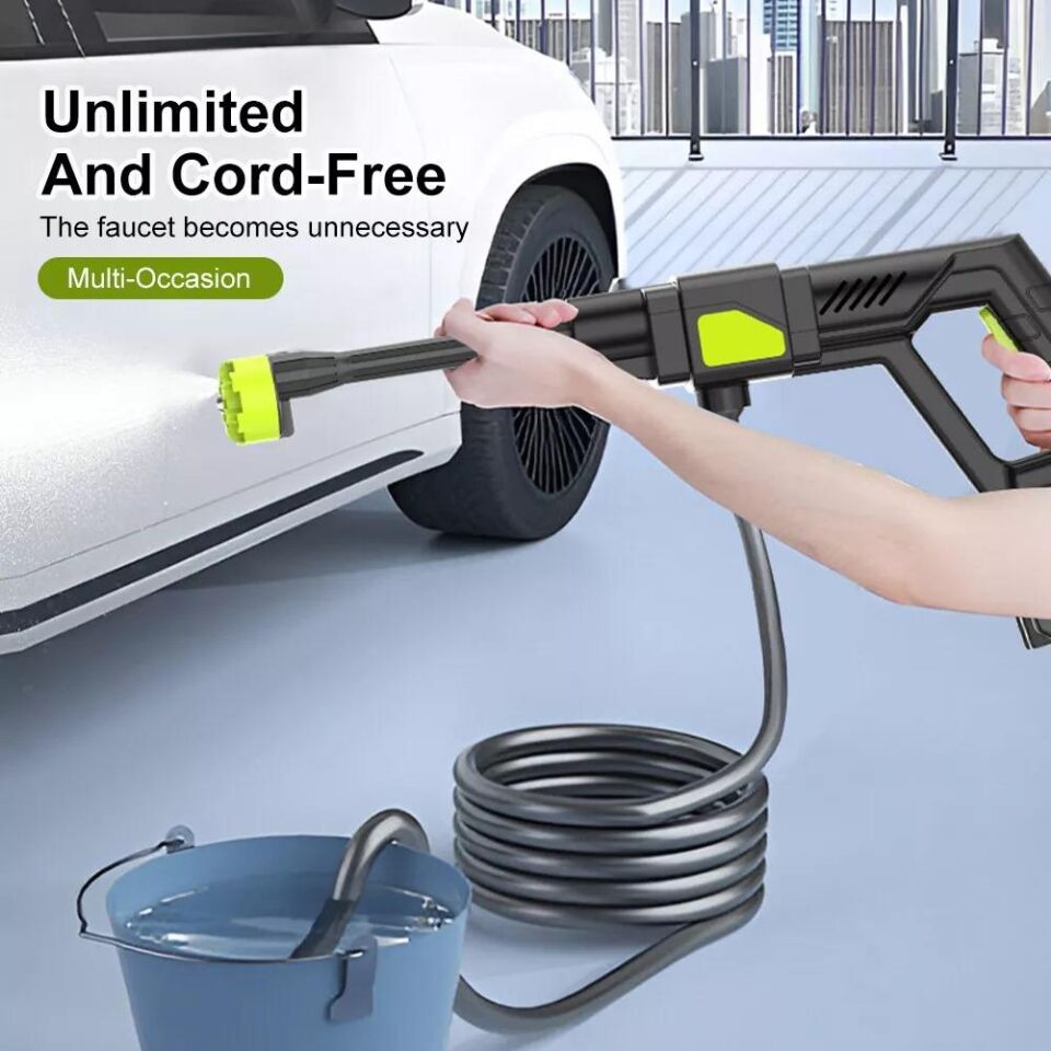 Valkyrie Şarjlı ve Yüksek Basınçlı İlaçlama Oto Yıkama ve Sulama Tabancası 6 Farklı Püskürtme 24V 15.000mAh Yüksek Kapasite