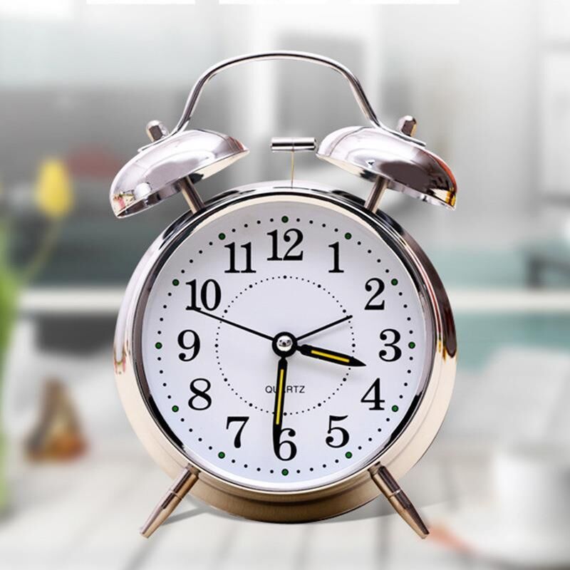 Valkyrie Akar Saniyeli Nostaljik Büyük Boy Masa Çalar Saat Yüksek Alarm sesi 16,5cm Hediyelik Işıklı Parlak Akrep Yelkovan