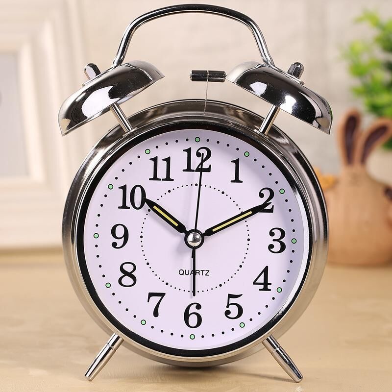 Valkyrie Akar Saniyeli Nostaljik Büyük Boy Masa Çalar Saat Yüksek Alarm sesi 16,5cm Hediyelik Işıklı Parlak Akrep Yelkovan