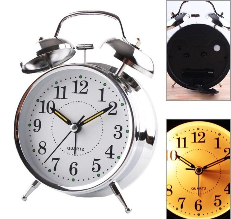 Valkyrie Akar Saniyeli Nostaljik Büyük Boy Masa Çalar Saat Yüksek Alarm sesi 16,5cm Hediyelik Işıklı Parlak Akrep Yelkovan