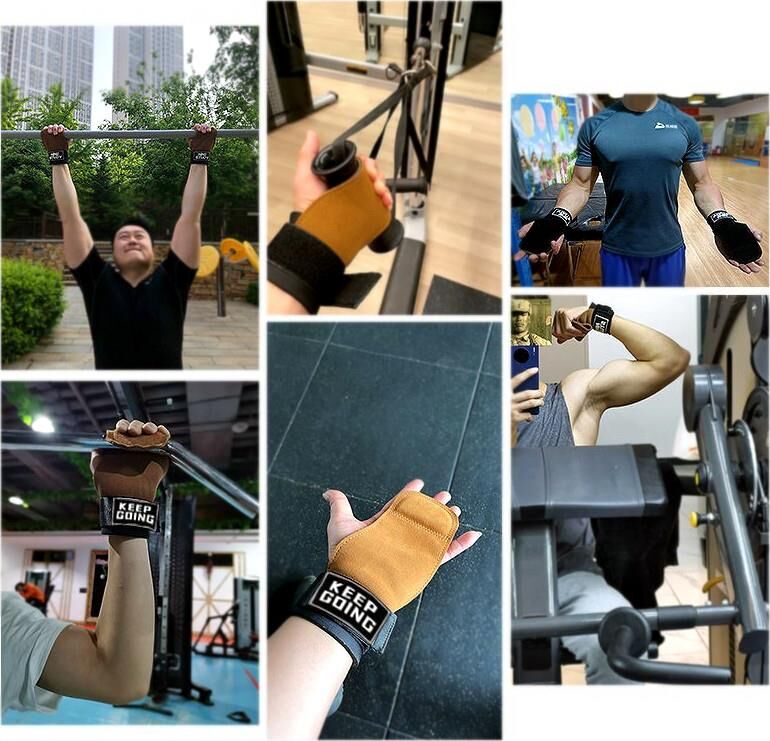 Valkyrie Lifting Straps 2 Adet Ağırlık Eldiveni Tutma Yardımcısı Crossfit Fitness Bileklik Kahve