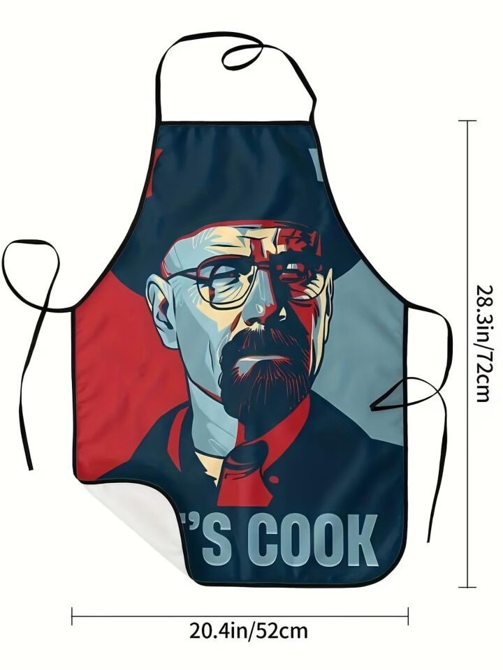 Valkyrie Let’s Cook Baskılı Komik Mutfak Önlüğü Unisex Ayarlanabilir Askılı Walter White