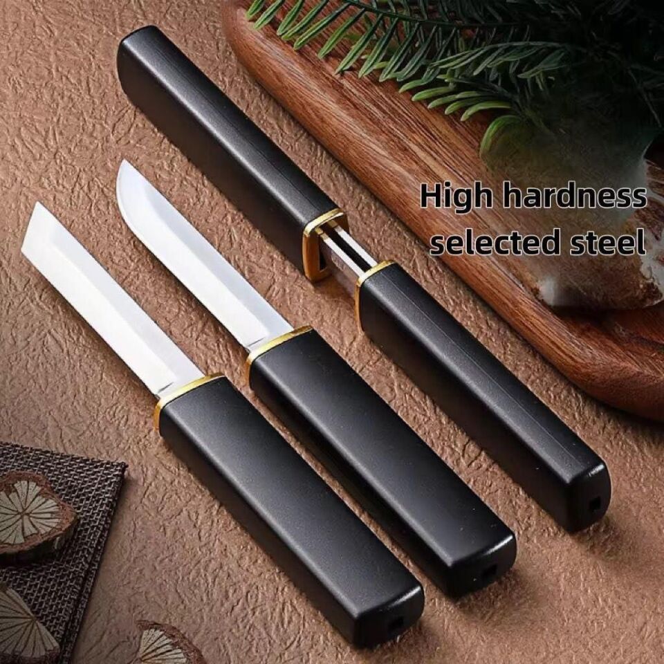 Valkyrie 2’li Japon Tanto Şef Bıçağı Seti – Paslanmaz Çelik, Kılıflı, Ultra Keskin Kamp & Mutfak Bıçak Seti Siyah