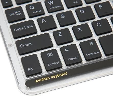 Valkyrie RGB bkz-30 7 Renk Bluetooth Şeffaf Türkçe Klavye - Android ios Windows Uyumlu - Şarjlı - 10 inç - Multimedia - Ultra İnce Tasarım bkz30