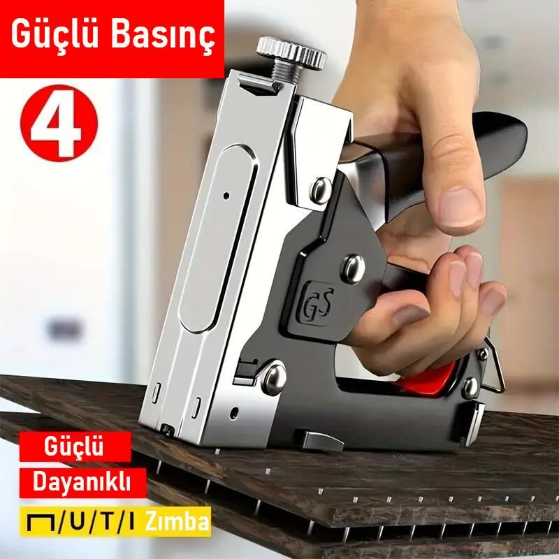 Valkyrie Profesyonel Zımba Tabancası + 4000 Adet Zımba Teli Hediye – Ahşap, Kumaş ve Duvar İçin Güçlü Tabanca