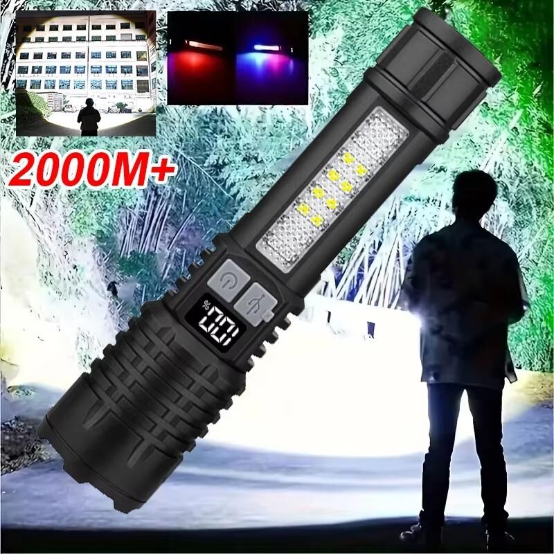 Valkyrie Şarjlı LED El Feneri 5 Işık Modu Type-C Şarjlı Çakar Modlu Zoom Özellikli