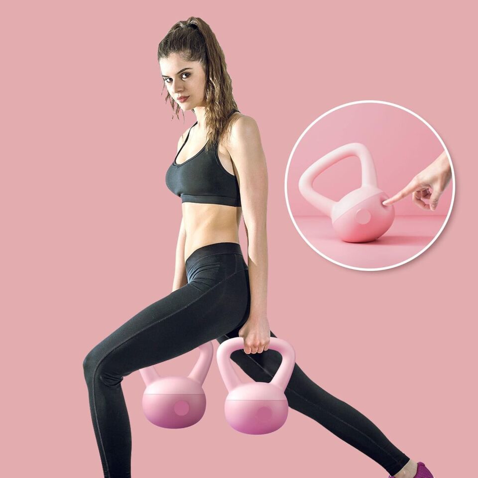 Valkyrie 6kg Soft Kettlebell Yumuşak Tabanlı Metal Kumlu  Ses Yapmaz Darbeye Dayanıklı Çift El Ağırlık
