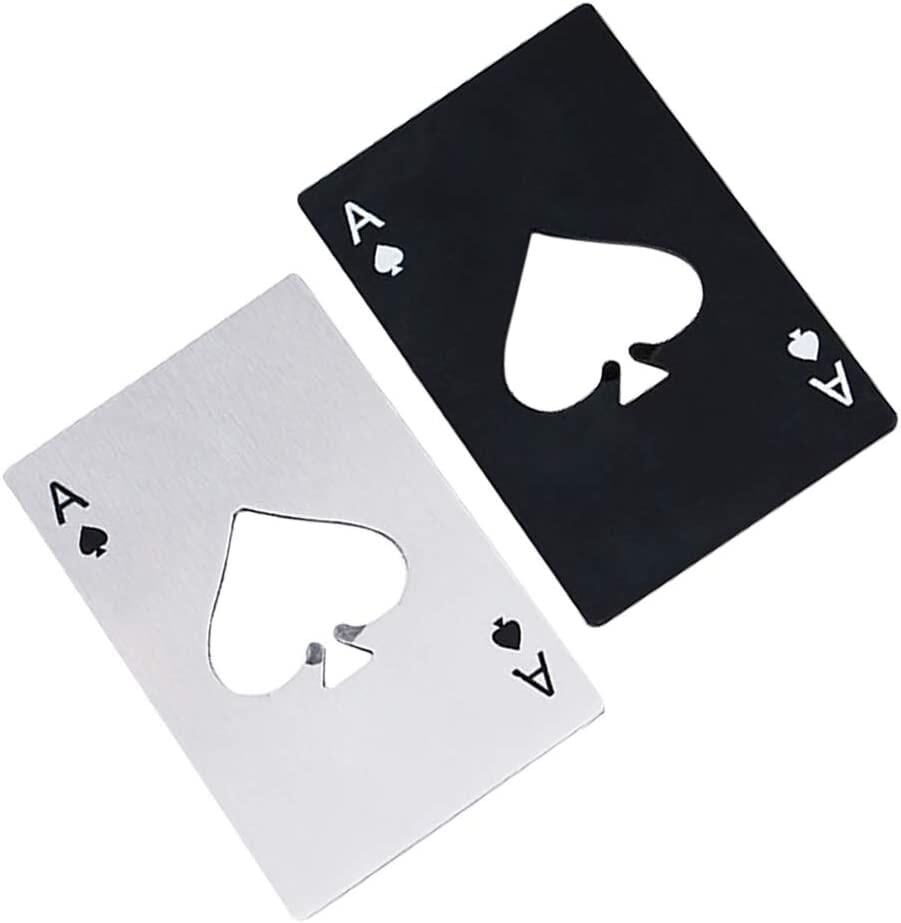 Valkyrie 2 Adet Poker Kart Paslanmaz Çelik Şişe Açacağı