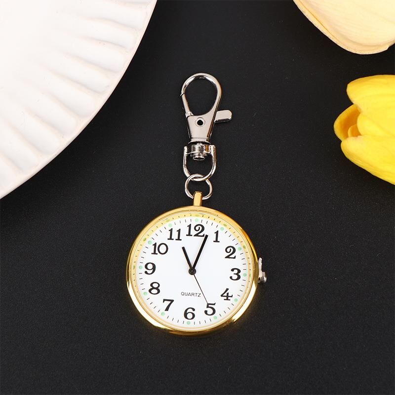 Valkyrie Anahtarlık Klipsli Analog Quartz Cep Saati Altın