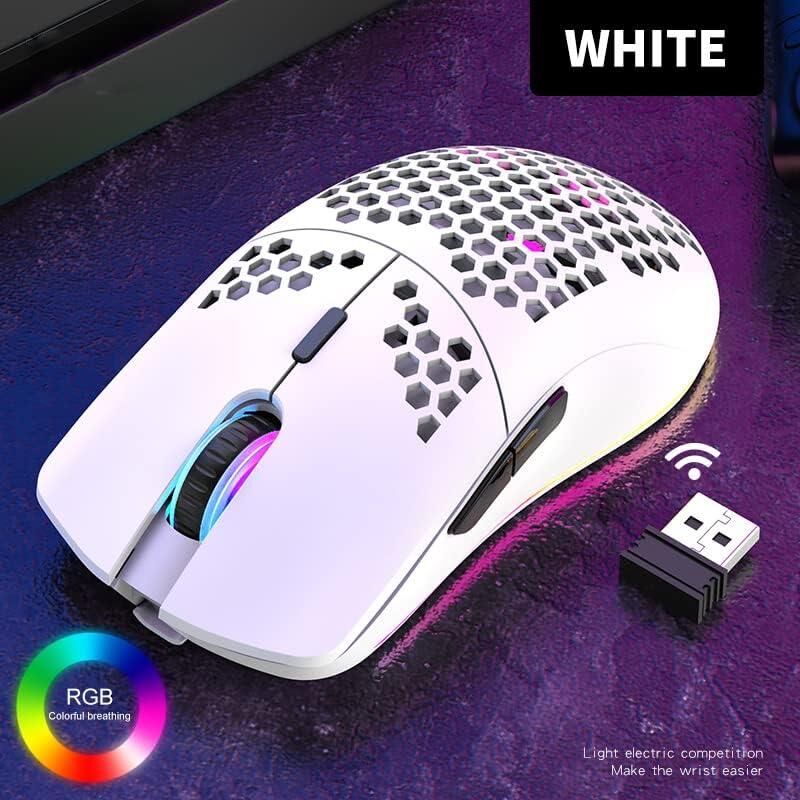 Valkyrie Kablosuz Petek Tasarım Şarjlı Gaming Mouse – RGB Aydınlatmalı 3200 DPI Ultra Hafif Beyaz