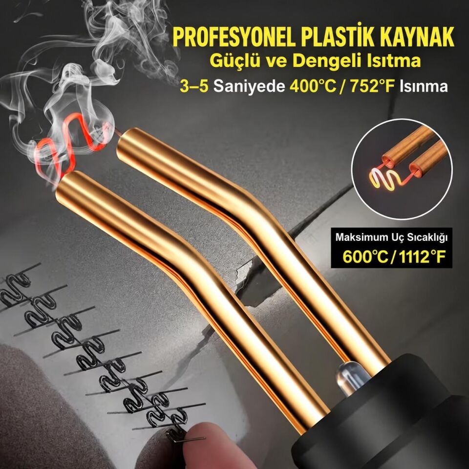 Valkyrie 200W Plastik Kaynak Makinesi 1000 Zımba Uçlu Çantalı Tamir Seti Düzleştirme Başlıklı