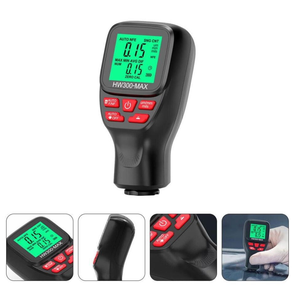 Valkyrie HW300-MAX Dijital Kaplama Kalınlığı Ölçer – 0-2000 µm, FE/NFE Otomatik Algılama, LCD Ekran