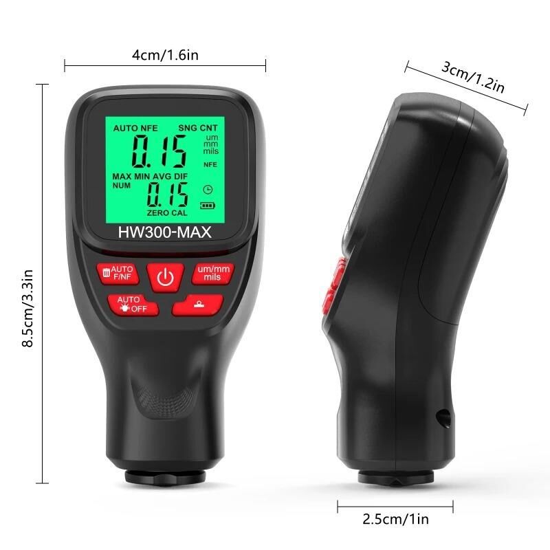 Valkyrie HW300-MAX Dijital Kaplama Kalınlığı Ölçer – 0-2000 µm, FE/NFE Otomatik Algılama, LCD Ekran