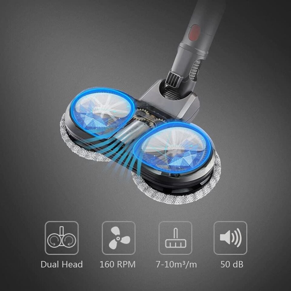 Valkyrie Dyson Uyumlu Paspas Başlığı Su Püskürtmeli Mop Başlık (V7/V8/V10/V11/V15/Gen5) 6 Paspaslı