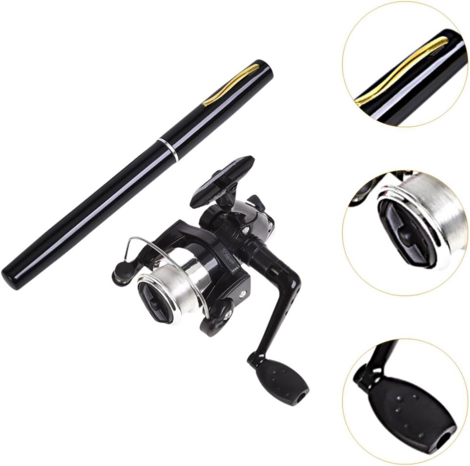 Valkyrie 1 Metre Teleskopik 5.1.1 Mini Cep Olta Seti Kalem Spin Kamış Olta