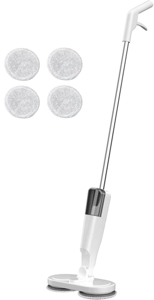 Valkyrie Şarjlı Su Püskürtmeli Elektrikli Mop – Çift Döner Başlık, Mikrofiber Ped, 2000 mAh, Tüm Zeminlerde Etkili Yeşil