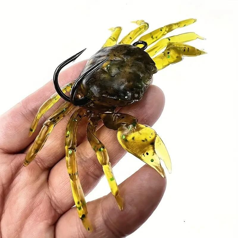 Valkyrie 3 Adet Çift İğneli Yumuşak Silikon Yengeç Olta Balık Yemi 13cm 32.5gr - Gerçekçi Çupra Levrek Avcısı