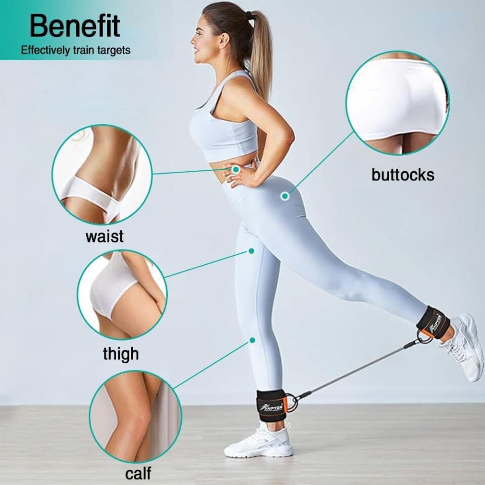 Valkyrie 6 Parça Baldır Kalça Egzersiz Seti Bacak Direnç Tansiyon Lastiği Pilates Yoga Destekleyici