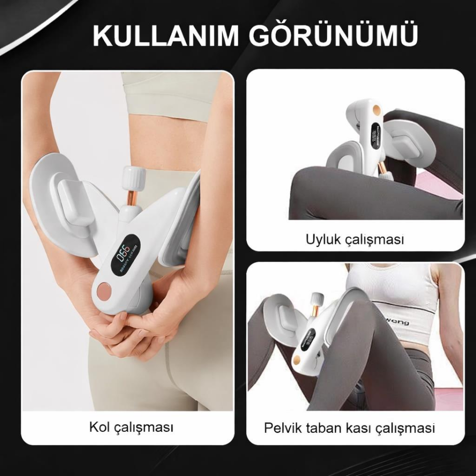 Valkyrie Pelvik Dijital Sayaçlı Çok Amaçlı Bacak ve Üst Vücut Egzersiz Aleti – Ayarlanabilir Dirençli Gri