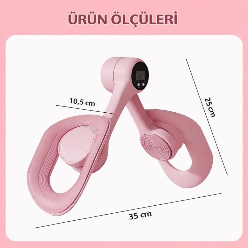 Valkyrie Dijital Ekranlı Pelvik Taban Egzersiz Aleti – Doğum Sonrası, Yoga ve Kas Egzersizi İçin Pembe