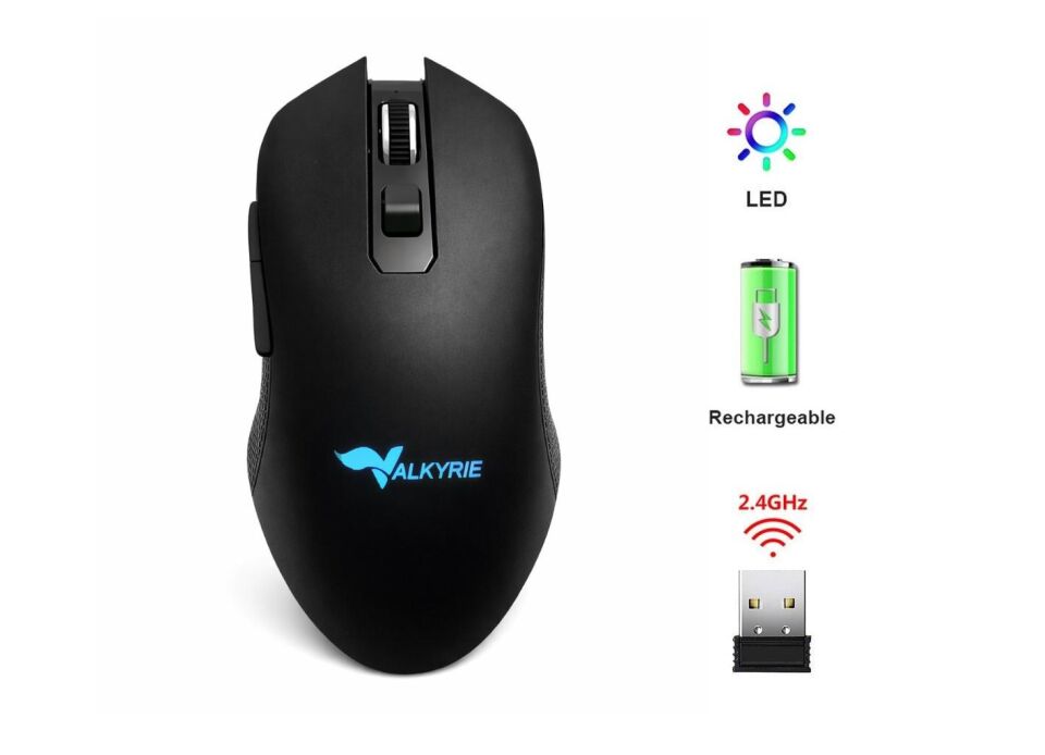 Valkyrie 6 Tuşlu Şarjlı Sessiz 2400DPI Kablosuz Gaming Mouse