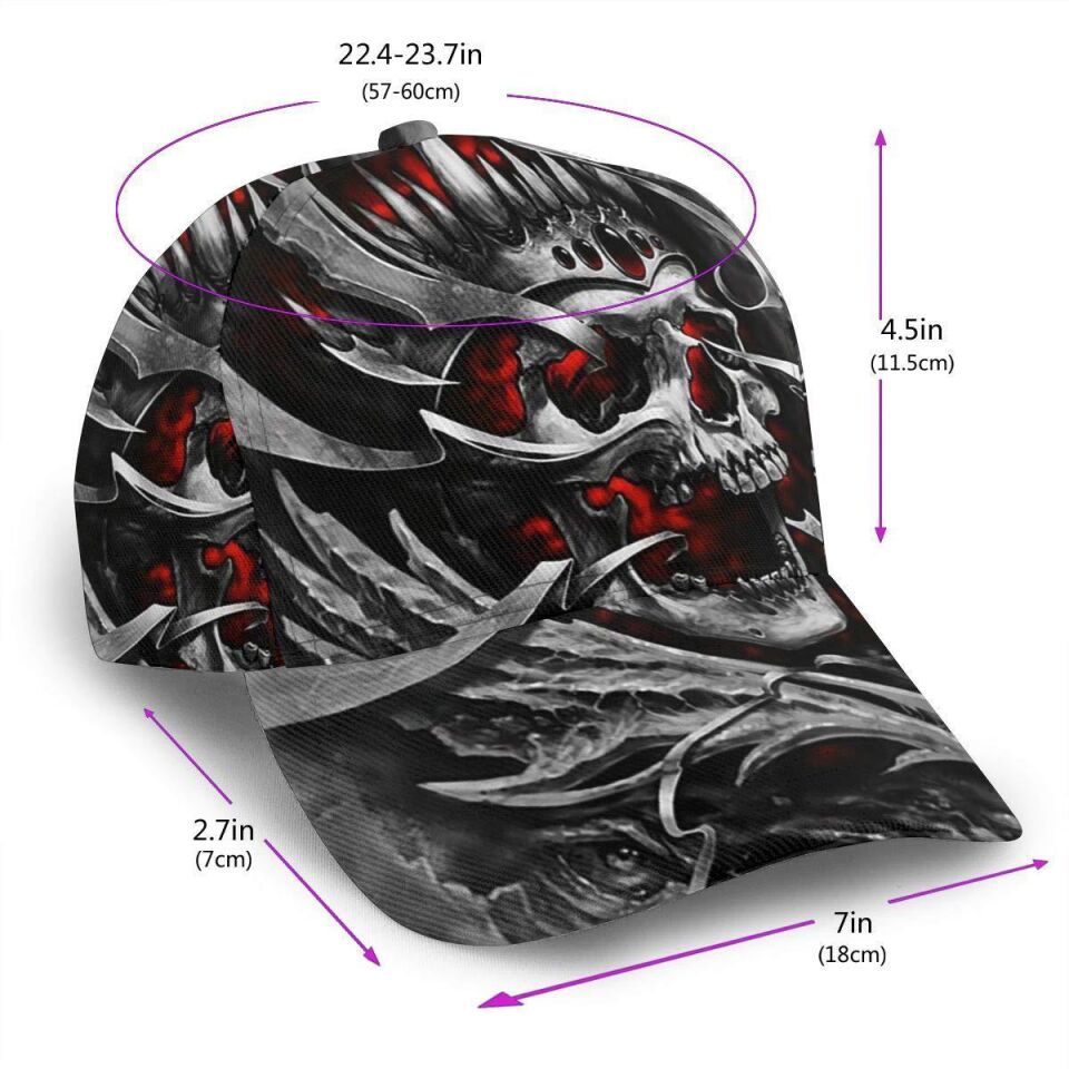 Valkyrie Kuru Kafa Şapka Street Style Unisex Ayarlanabilir Baseball Cap Beyzbol Şapkası Kurukafa