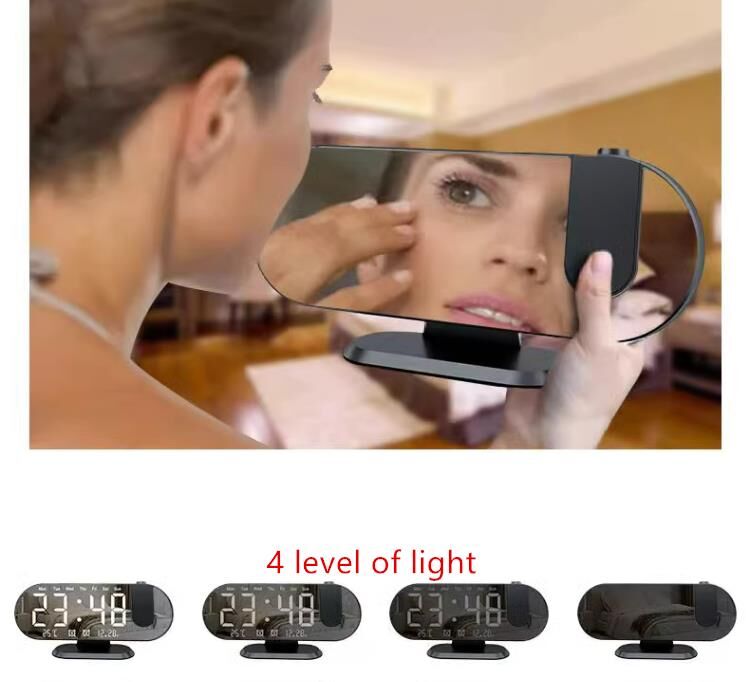 Valkyrie Projeksiyon Çift Alarm Dereceli LED Masa Saati